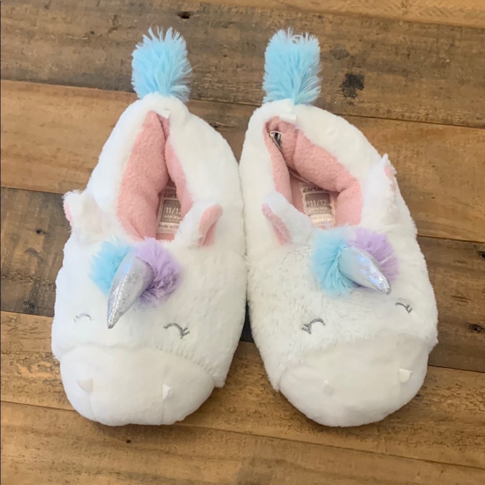 Unicorn Plush Kids slippers